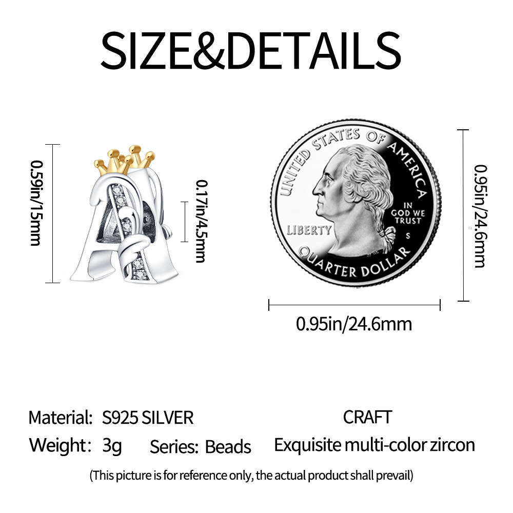 New 925 Sterling Silver Charm letter pendants Fit Charms Silver 925 Original Bracelet DIY Jewelry Making For women Gifts