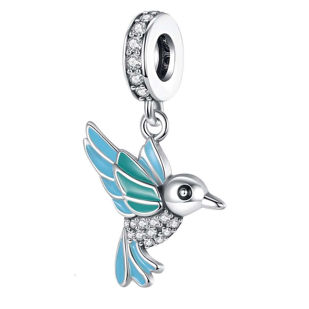 New 925 Sterling Silver Charm Blue Butterfly Swallow Dragonfly Pendant Fit Charms Silver 925 Original Bracelet DIY Jewelry Making For women Gifts
