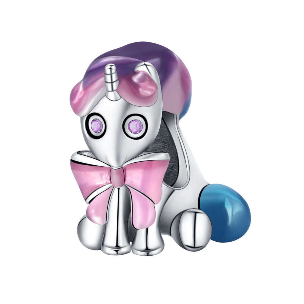 New 925 Sterling Silver Charm Colorful Unicorn Beads Fit Charms Silver 925 Original Bracelet DIY Jewelry Making For women Gifts