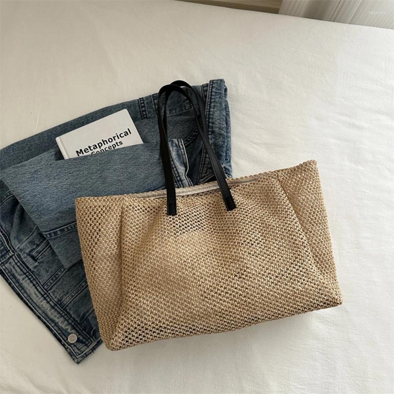 3 Totes Fashion Star Straw Beach Bag Large Summer Shoulder Woven Vacation Holiday Travel Handbag 4