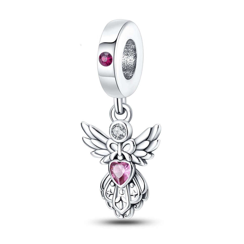 New 925 Sterling Silver Charm Romantic Classical Series - Pink Angel Pendant Fit Charms Silver 925 Original Bracelet DIY Jewelry Making For women Gift