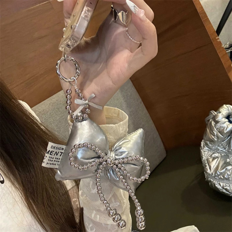 INS Korea Cute Charm 3D Bow Key Rope Camera Mobile Phone Accessories Fashion Pendant Mobile Phone Hanging Rope Hanging Chain Jewelry 240914