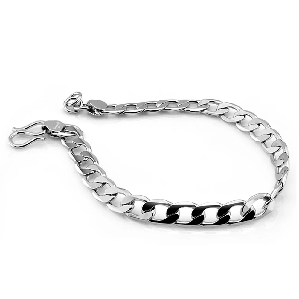 Personalized 925 silver chain charm whip bracelet original mens jewelry trendy gift style 240912