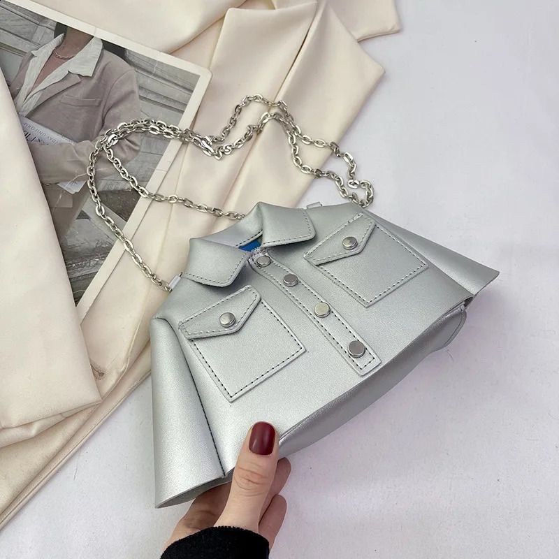 Creative womens bag niche shoulder bag fashion chain interesting style cross body bag 240912