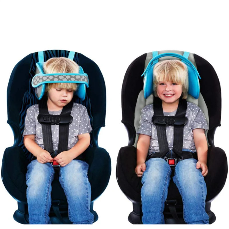 Kid Car Seat Head Support For Sleeping Baby Head Fixed Pillow Adjustable Neck Safety Protection Pad Travel Headrest Pillow 240906