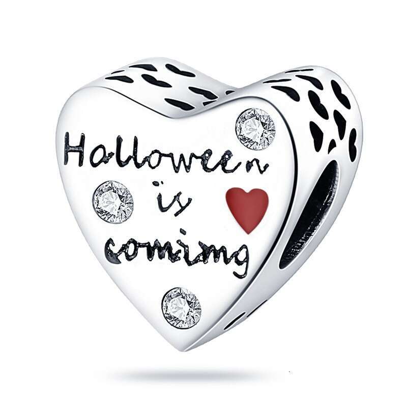 New 925 Sterling Silver Charm Halloween Devil Castle Hollow Pumpkin Fun Elf Pendant Fit Charms Silver 925 Original Bracelet DIY Jewelry Making For wom