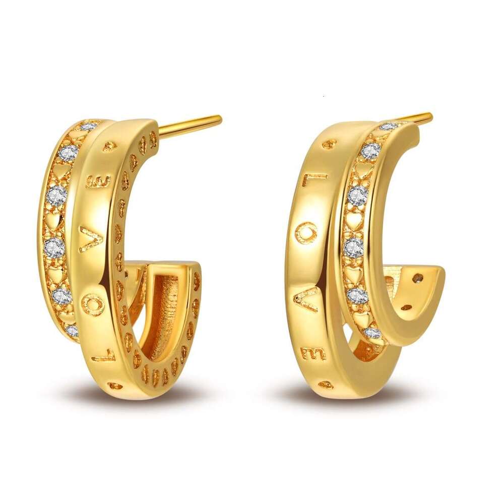 Earphone notes earring with gold plated 925 Sterling silver rings for women Gifts Wholesale