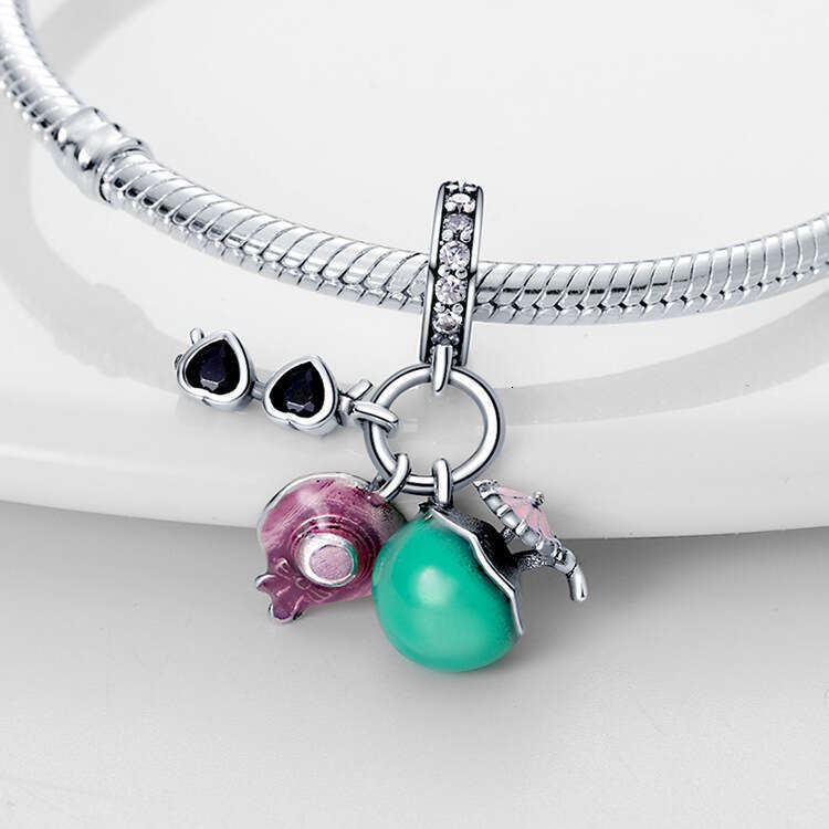 New 925 Sterling Silver Charm Fruit Dim sum charms Fit Charms Silver 925 Original Bracelet DIY Jewelry Making For women Gifts