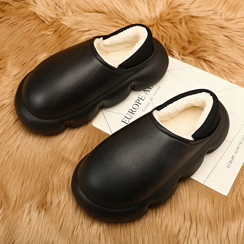 Eva Mens Cotton Smooth Comfortable Outdoor Waterproof Fashion Plus Velvet Couple Cotton Smooth Lightweight Fully Matching Shoes 240914