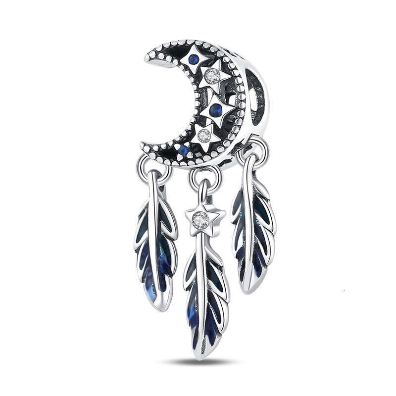 New 925 Sterling Silver Charm Blue Dream Catcher Pendant Fit Charms Silver 925 Original Bracelet DIY Jewelry Making For women Gifts