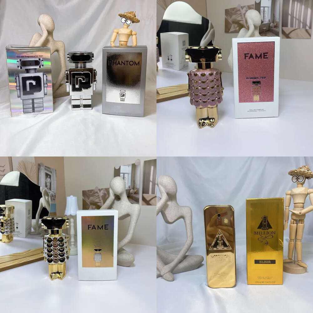 80ml Fragrance Women Fame EDP 2.7fl.oz Eau De Parfum Long Lasting Smell Rechargeable Refillable Phantom Perfume 100ml EDT Men Cologne Spray Fast Ship