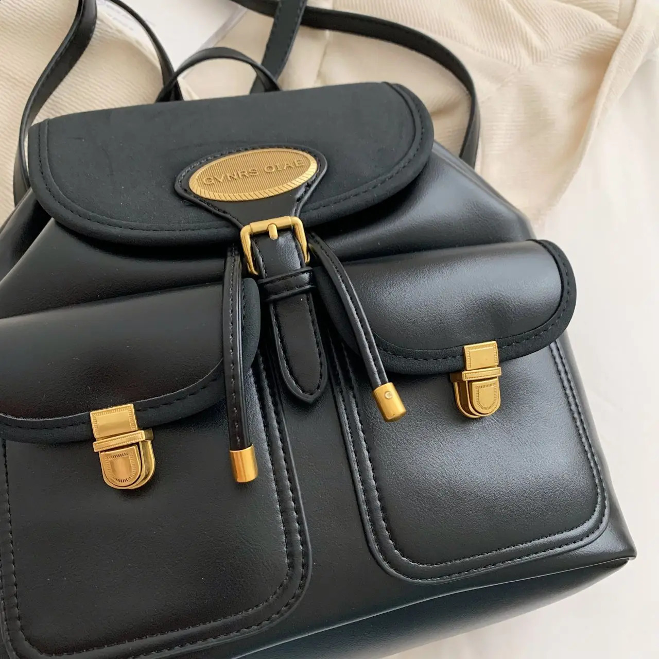 high-quality retro preparatory Korean fashion womens backpack large capacity backpack free delivery 240912