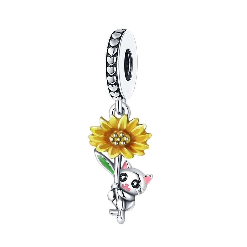 New 925 Sterling Silver Charm Cute Cat Pendant Fit Charms Silver 925 Original Bracelet DIY Jewelry Making For women Gifts