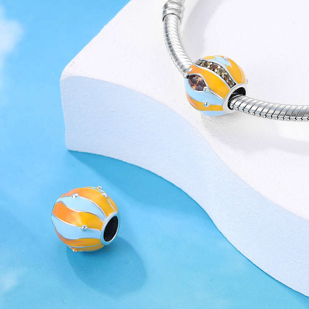 New 925 Sterling Silver Charm Earth Travel Colorful Earth Beads Fit Charms Silver 925 Original Bracelet DIY Jewelry Making For women Gifts