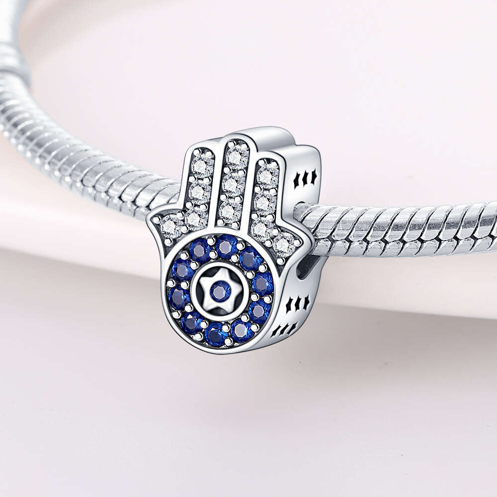 New 925 Sterling Silver Charm The Hand of Fatima beads Fit Charms Silver 925 Original Bracelet DIY Jewelry Making For women Gifts