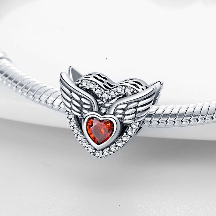 New 925 Sterling Silver Charm Love Heart shaped wing pendant Fit Charms Silver 925 Original Bracelet DIY Jewelry Making For women Gifts