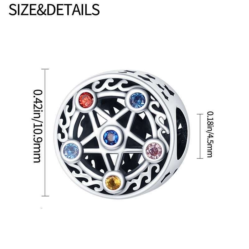 New 925 Sterling Silver Charm Six stars gather together to form a string of beads Fit Charms Silver 925 Original Bracelet DIY Jewelry Making For women