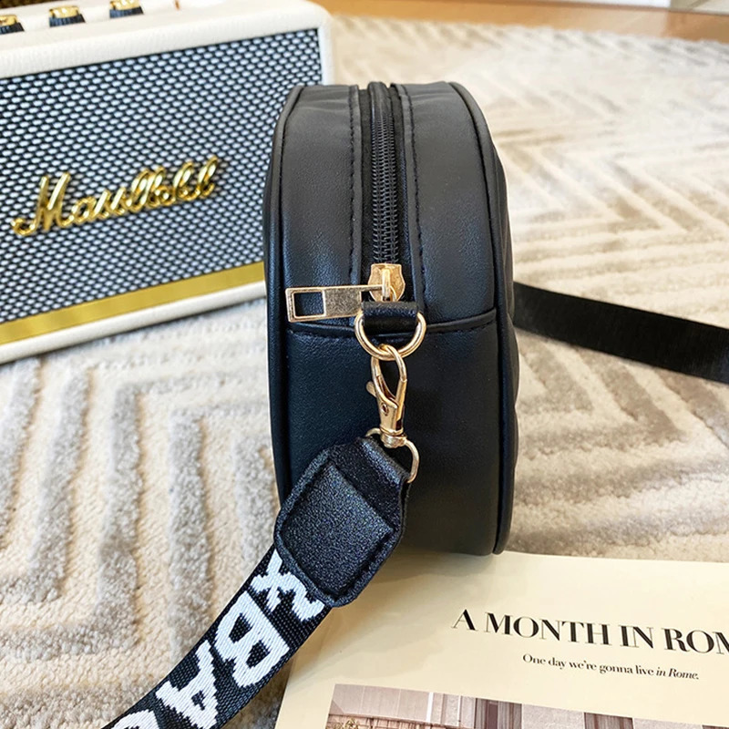 Shell Crossbody Bag for Women Fashion Small PU Leather Shoulder Bags Quilted Female Zipper Purse and Handbags 240914