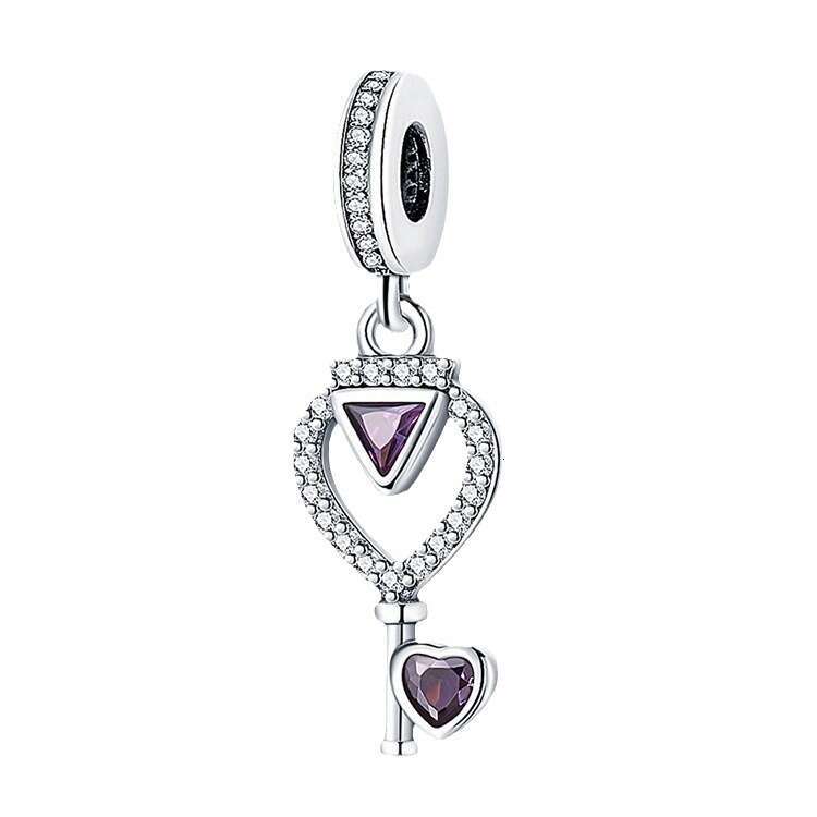 New 925 Sterling Silver Charm Palm heart-shaped pendant heart lock beads Fit Charms Silver 925 Original Bracelet DIY Jewelry Making For women Gifts