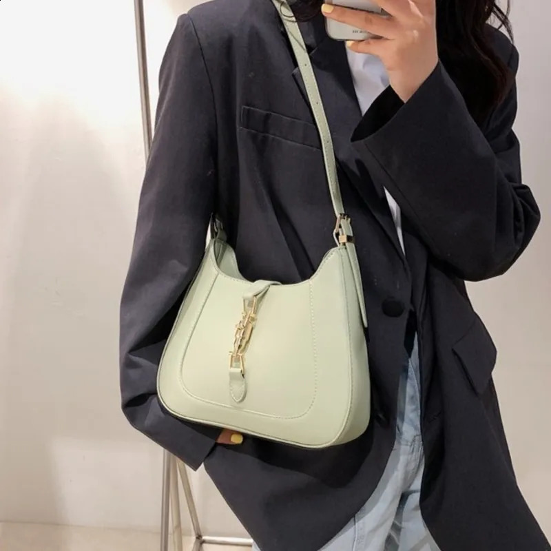 High Quality Shoulder Bag Women Fashion PU Leather Handbag Lady Solid Color Simple Casual Black Crossbody Bags 240913