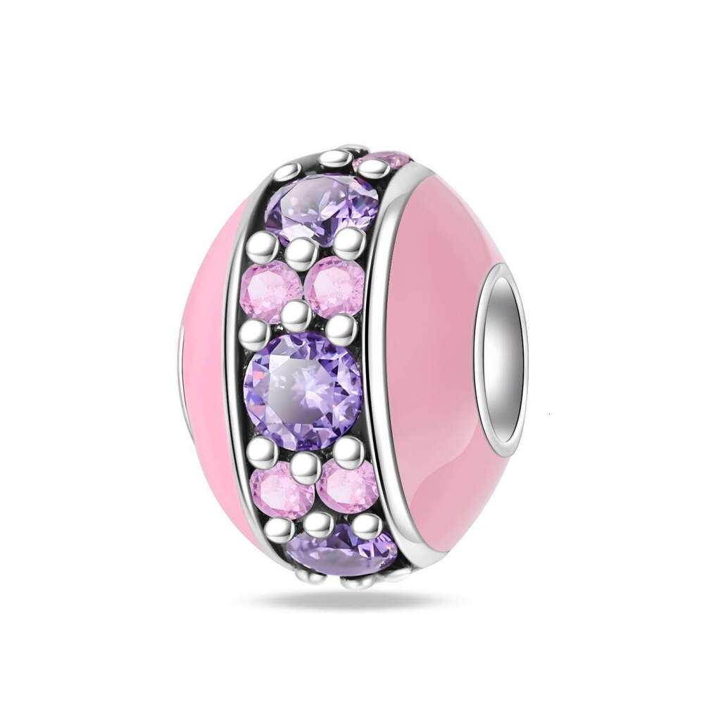 New 925 Sterling Silver Charm Pink Dessert donut beads Fit Charms Silver 925 Original Bracelet DIY Jewelry Making For women Gifts