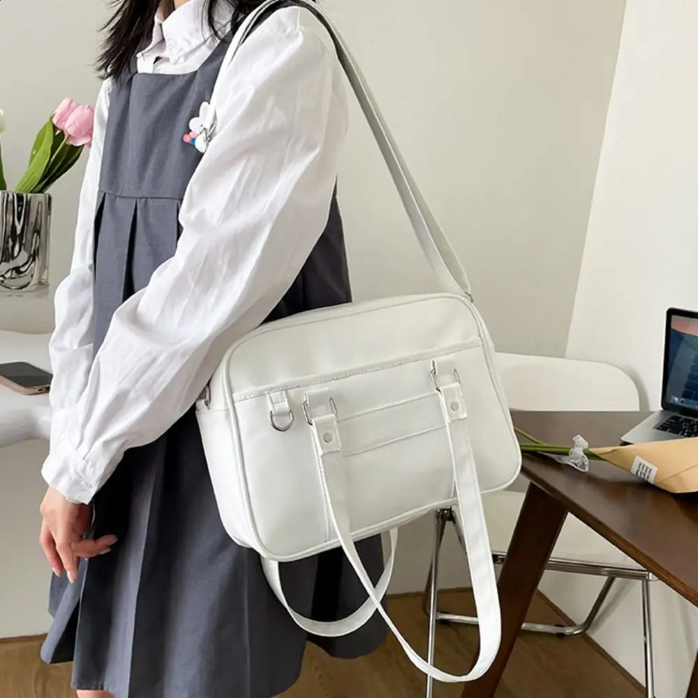 PU Leather JK Uniform Bag Retro Handbag Shoulder Itabag Large Capacity Crossbody Preppy Style 240914