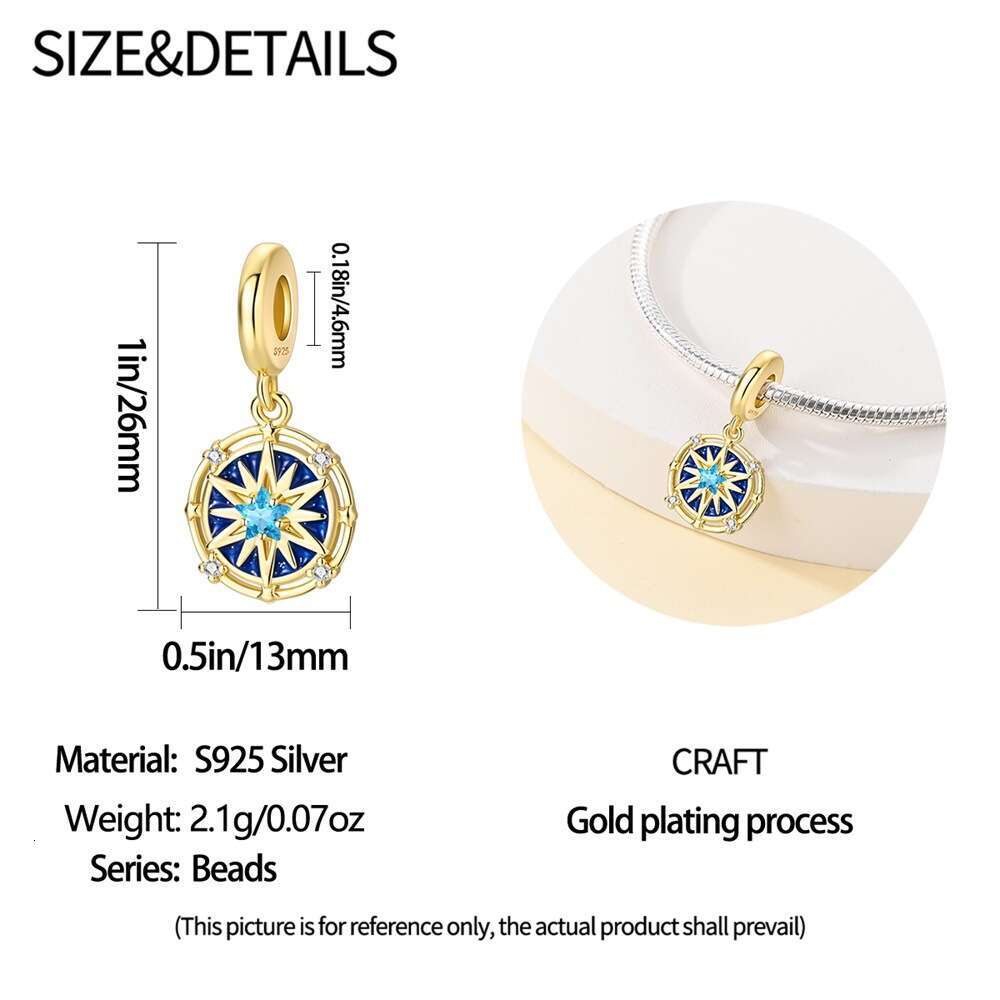 New 925 Sterling Silver Charm Magic Star Chart beads Fit Charms Silver 925 Original Bracelet DIY Jewelry Making For women Gifts