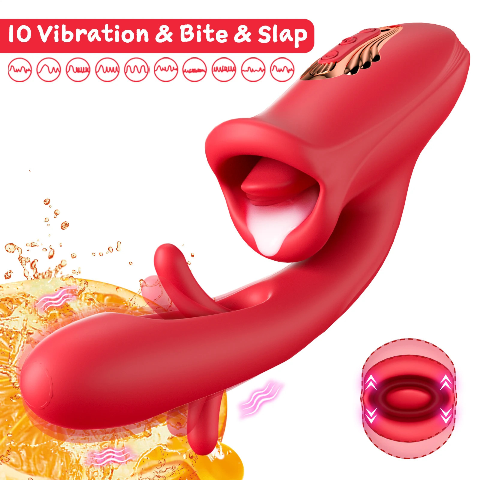 Tapping vibrator for Women Tongue Licking Clitoris Stimulator vaginal oral sex toy 240913