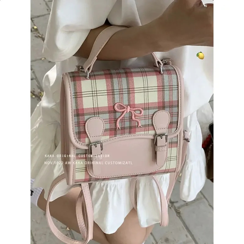 Korean niche preparatory style womens backpack autumn leisure student school backpack hiking Knapsack Mochila 240912