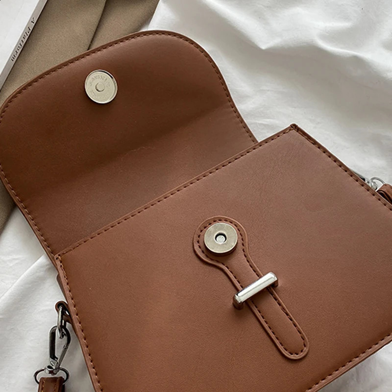 Fashion Women Crossbody Saddle Bag PU Leather Small Handbags Purses Retro Semicircle Messenger Bags Female Clutch Tote 240914