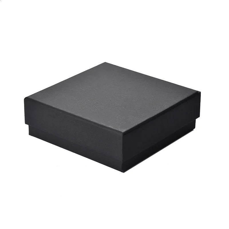12Pcs Black Cardboard Kraft Paper Jewelry Packaging Boxes For Ring Watch Necklace Earrings Jewelry Set Package Case Storage 240910