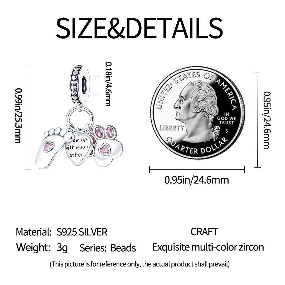 New 925 Sterling Silver Charm Cute Claw Feet beads Fit Charms Silver 925 Original Bracelet DIY Jewelry Making For women Gifts