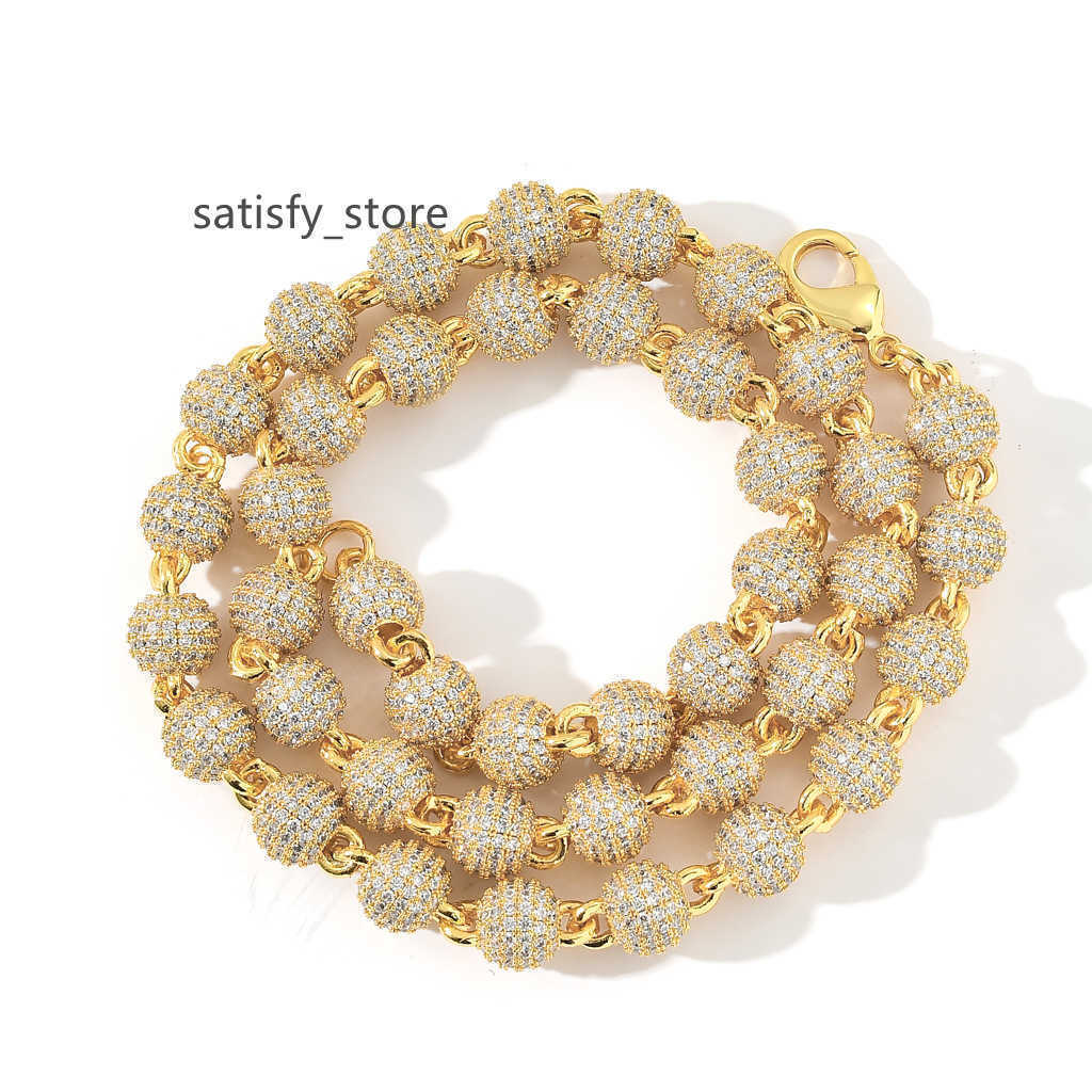 necklace moissanite chain Factory Wholesale Ball 925 Sterling Silver Iced Out VVS Diamond Cuban Link Hip Hop