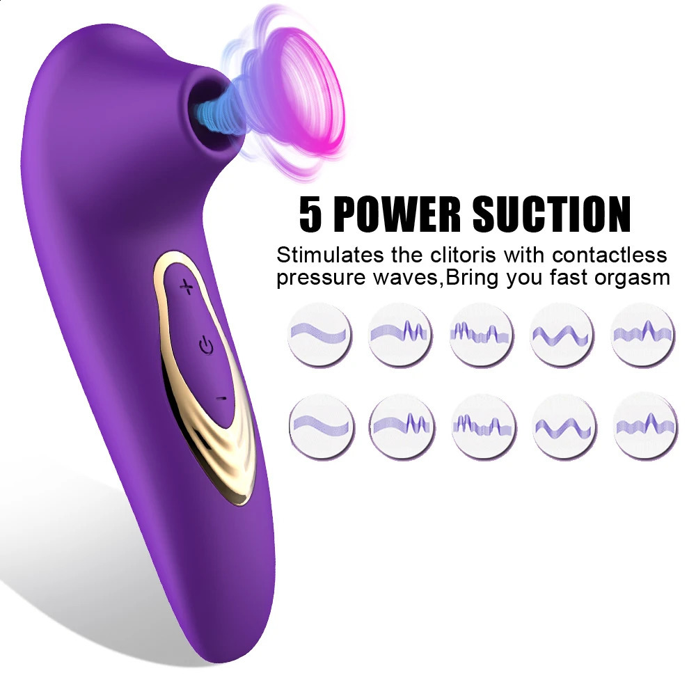 Female sex toy clitoral suction vibrator Nipple stimulator Gspot waterproof 5 mode adult 18 240914