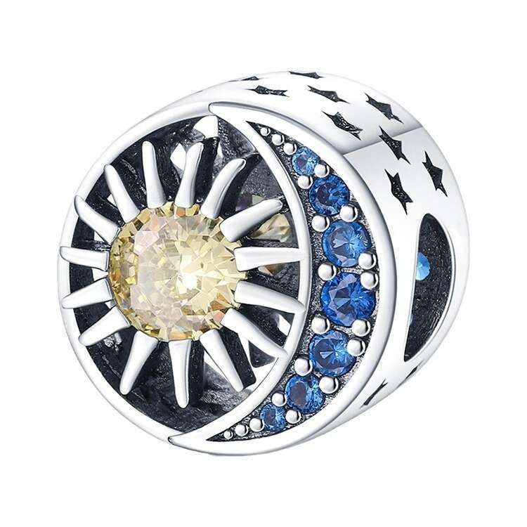 New 925 Sterling Silver Charm Moon, Sun, Round Beads Fit Charms Silver 925 Original Bracelet DIY Jewelry Making For women Gifts