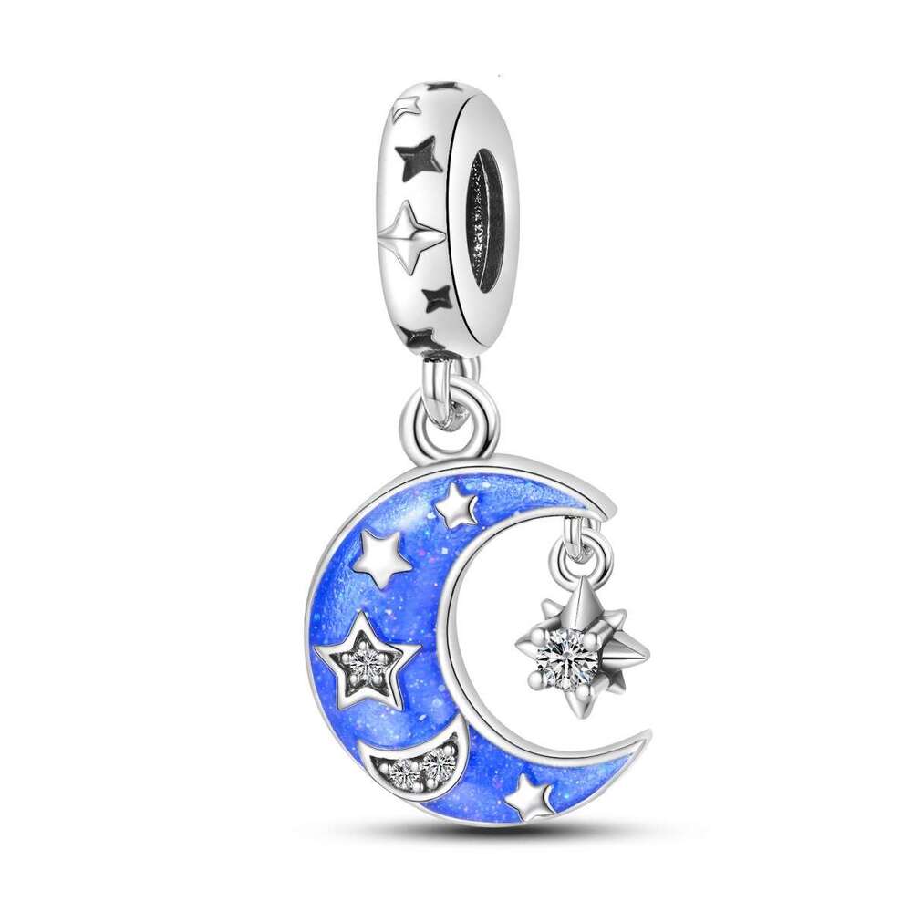 New 925 Sterling Silver Charm Starlight Series - Star Moon Pendant Fit Charms Silver 925 Original Bracelet DIY Jewelry Making For women Gifts