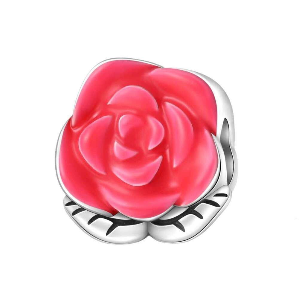New 925 Sterling Silver Charm Romantic Rose Rainbow Pendant Fit Charms Silver 925 Original Bracelet DIY Jewelry Making For women Gifts