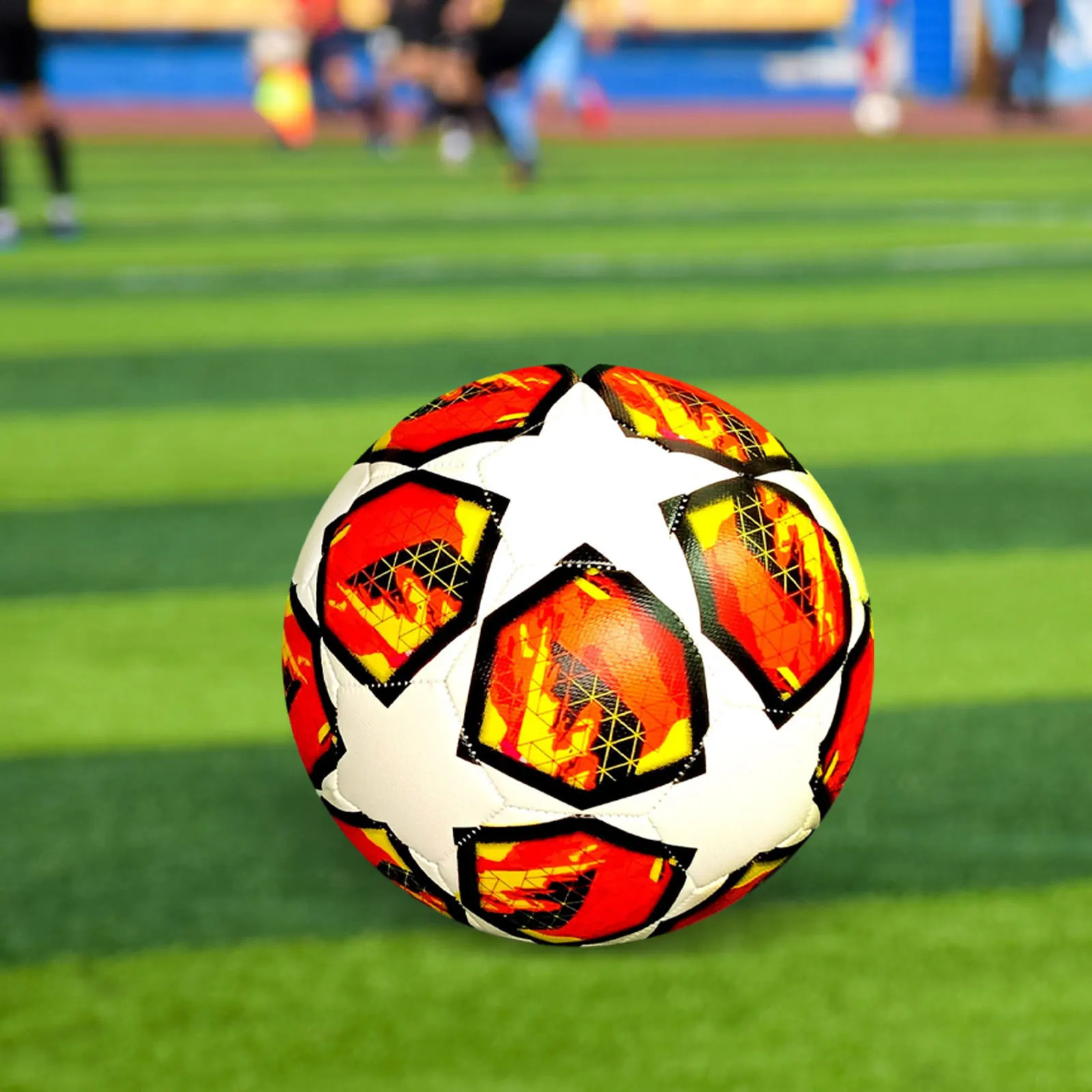 Soccer Ball Size 5 Creative Patterns Portable Durable PU Leather Official Match Ball Football for Club Game Competition Practice 240914