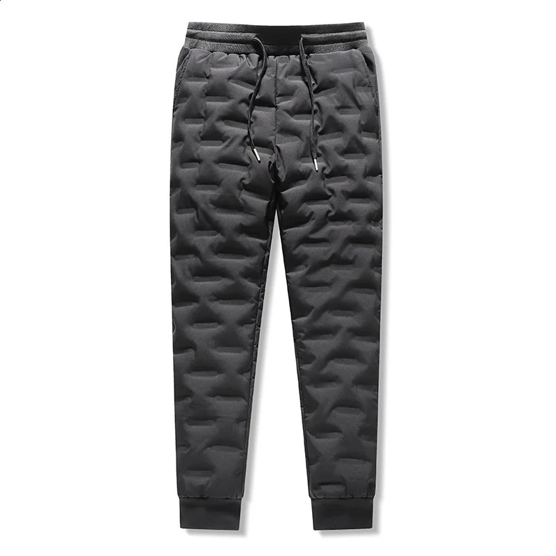 mens casual and cold proof down pants Male with winter thickening warm and windproof 90 white duck down sports trousers 240913