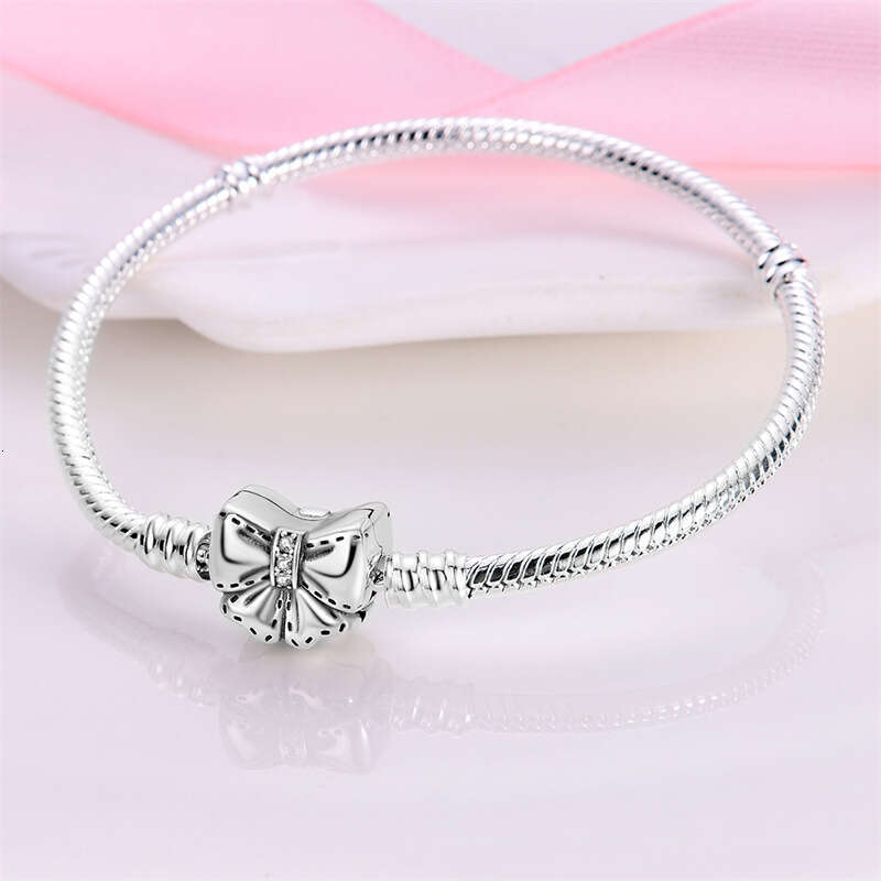New 925 Sterling Silver Snake Chain Butterfly Bracelet Fit Charms Silver 925 Original Bracelet DIY Jewelry Making For women Gifts