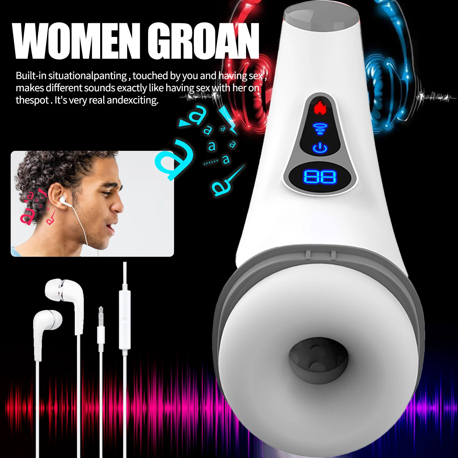 Male Automatic Sucking Heating Masturbation Cup Vagina Vibrating Machine Blowjob Male Masturbator Sex Toys for Men Adult Product 240914