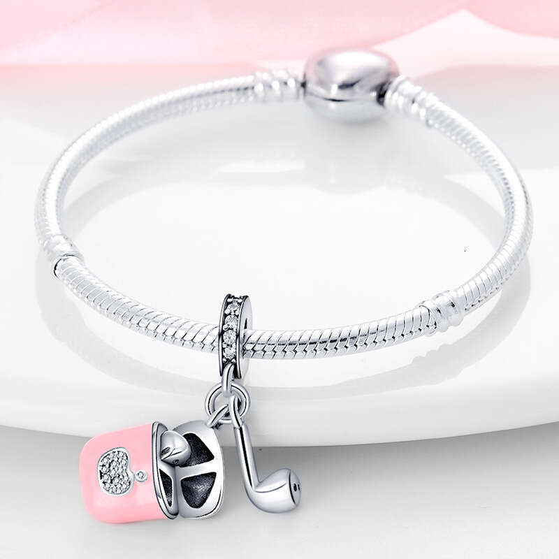 New 925 Sterling Silver Charm Bluetooth earphone pendant Fit Charms Silver 925 Original Bracelet DIY Jewelry Making For women Gifts