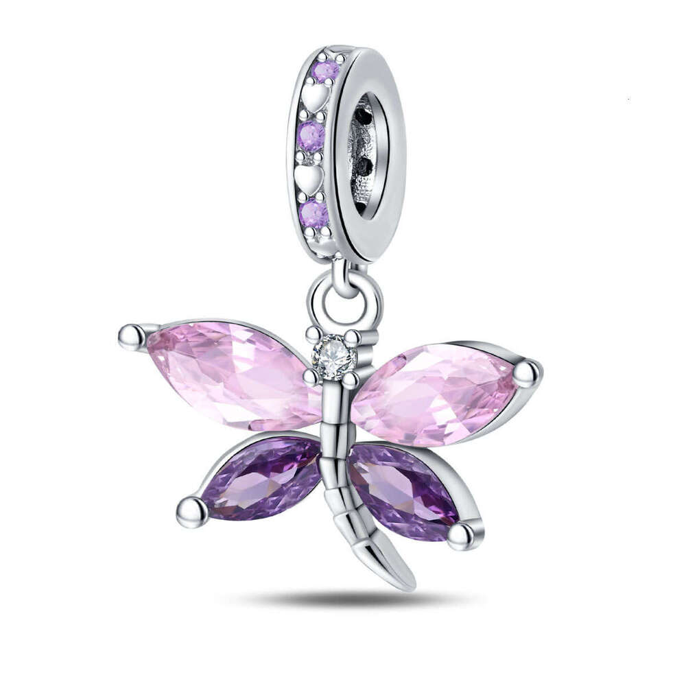 New 925 Sterling Silver Charm Dragonfly Zircon Pendant Fit Charms Silver 925 Original Bracelet DIY Jewelry Making For women Gifts