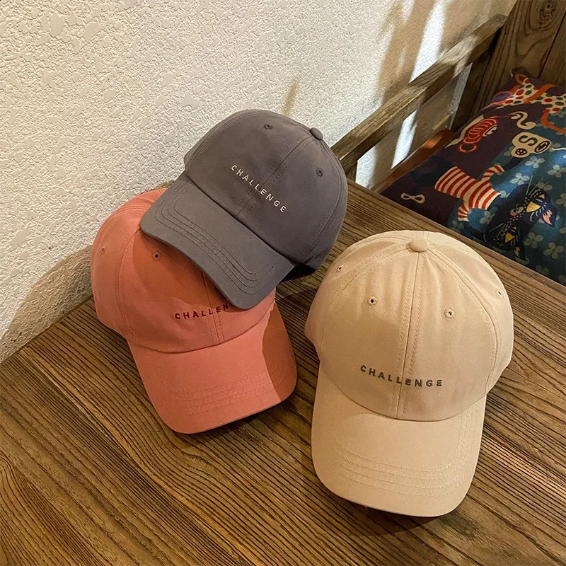 CHALLENGE Baseball Caps for Women Men Spring Summer Letter Embroidery Sun Visors Cap Casual Hip Hop Dad Hats 240906