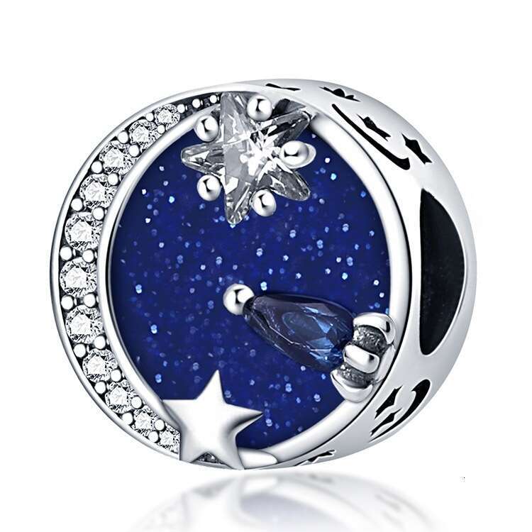 New 925 Sterling Silver Charm Looking up at the starry sky bead Fit Charms Silver 925 Original Bracelet DIY Jewelry Making For women Gifts