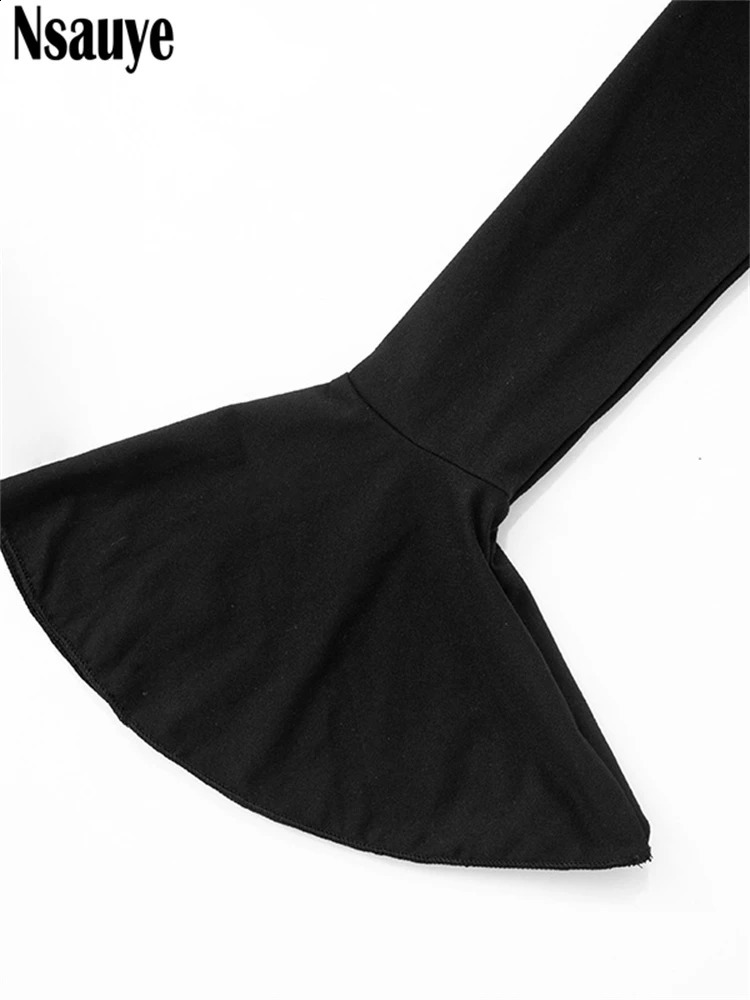 Nsauye Autumn Fashion Elegant Womens Sexy Evening Dress Birthday Party Nightclub Shoulder Long Sleeve Maxi Bodycon 240913