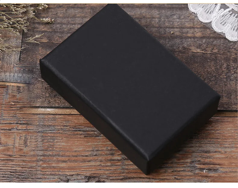 12Pcs Black Cardboard Kraft Paper Jewelry Packaging Boxes For Ring Watch Necklace Earrings Jewelry Set Package Case Storage 240910