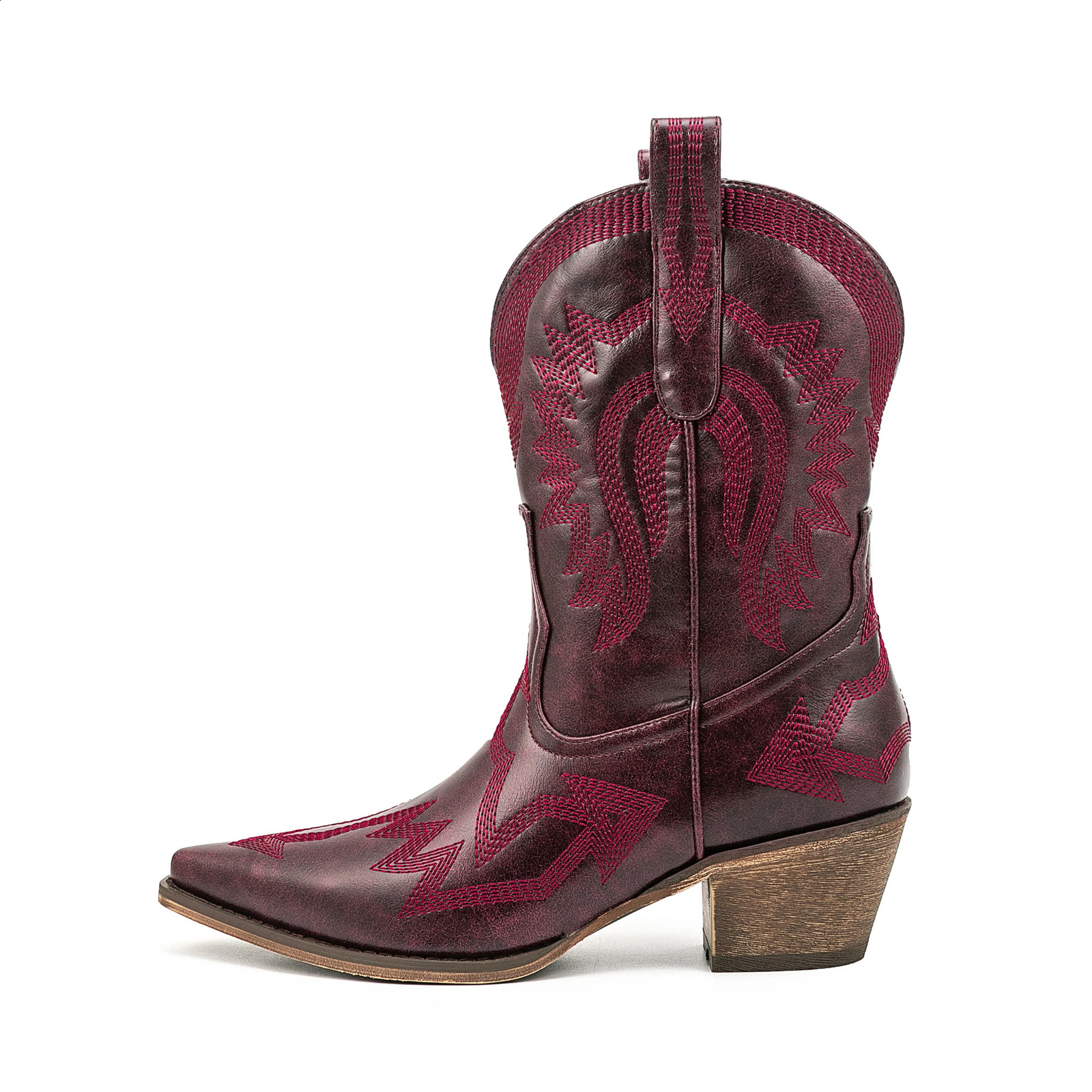 2024 Womens 5cm Square High Heels Chelsea Boots Womens Winter Boots 35-43 Corner Western Cowboy Ski Knee Boots Womens Shoes 240914