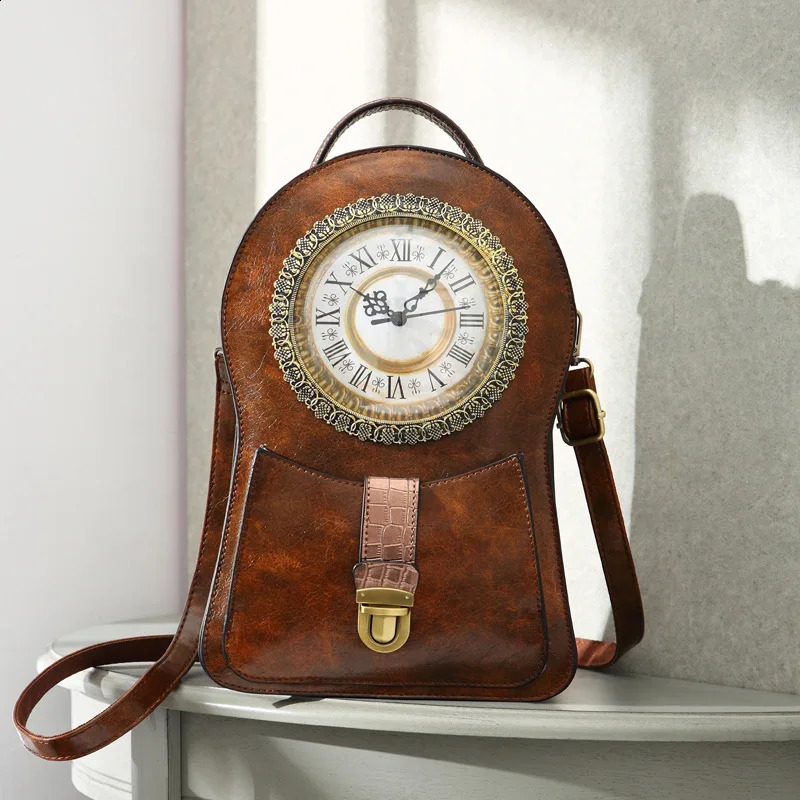 Home>Products> Retro Simulated Creative Clock Bag>Retro Crossbody Niche Fashion Style Packaging>5-Battery Walk 240912