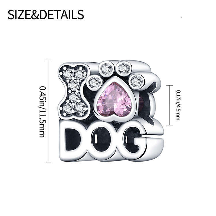 New 925 Sterling Silver Charm Caring for puppies beads pendant Fit Charms Silver 925 Original Bracelet DIY Jewelry Making For women Gifts